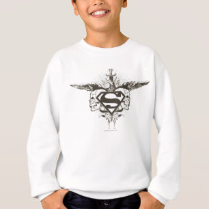 Superman Styliserad Logotyp av Döskallar T-shirt