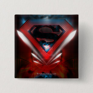 Superman Styliserad Logotyp av Futuristiska Knapp