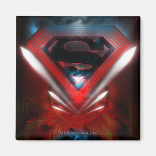 Superman Styliserad Logotyp av Futuristiska Magnet