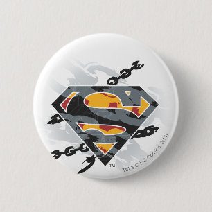 Superman Styliserad Logotyp av kedjor Knapp