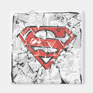 Superman Styliserad Logotyp av sammanlänkad Teck Magnet