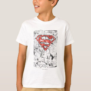 Superman Styliserad Logotyp av sammanlänkad Teck Tee Shirt