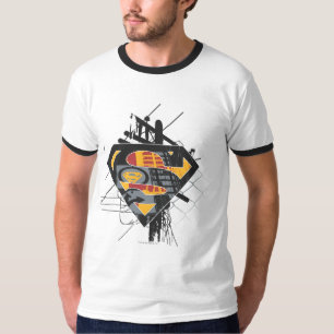 Superman Styliserad  Logotyp för elnätet T-shirt