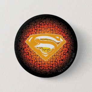 Superman Styliserad  Logotyp för krackning Knapp