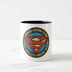 Superman Styliserad Logotyp för styrka och visio Två-Tonad Mugg