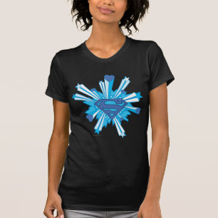 Superman Styliserad  Logotypen Blå sköldens hör Tee Shirt