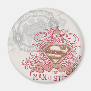 Superman Styliserad Ritas med Krona Logotyp Magnet