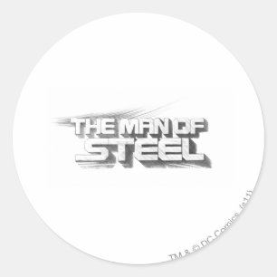 Superman Styliserad Stålets Logotyp Teckning Runt Klistermärke