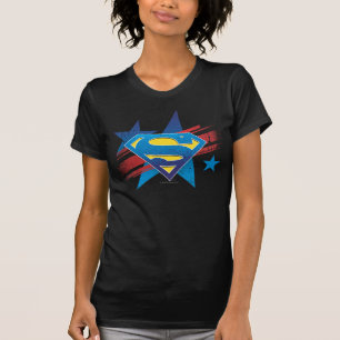 Superman Styliserad  Stars och stripes Logotyp T-shirt