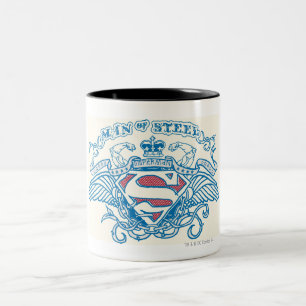 Superman Styliserad  Vinge och Arm Logotyp Två-Tonad Mugg