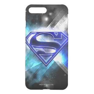 Superman Stylized   Blå vit kristallLogotyp iPhone 7 Plus Skal