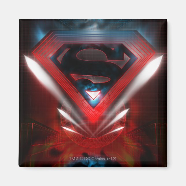 Superman Stylized | Logotyp av Futuristiska Magnet (Framsidan)