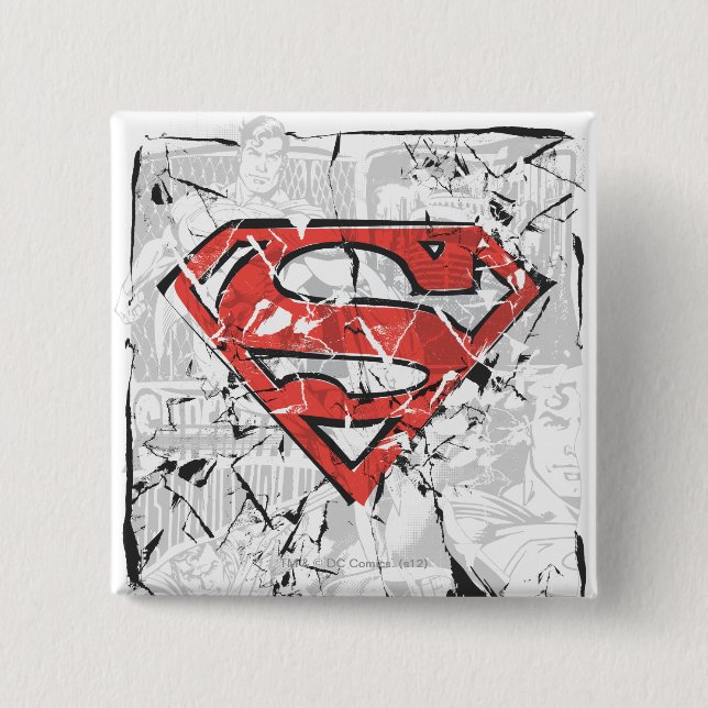 Superman Stylized | Logotyp av Tecknad i bulk Knapp (Framsida)