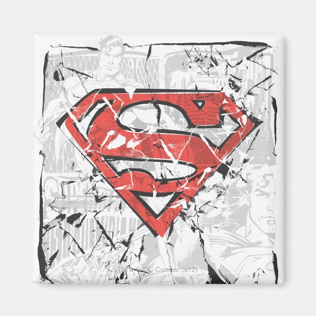 Superman Stylized | Logotyp av Tecknad i bulk Magnet (Framsidan)