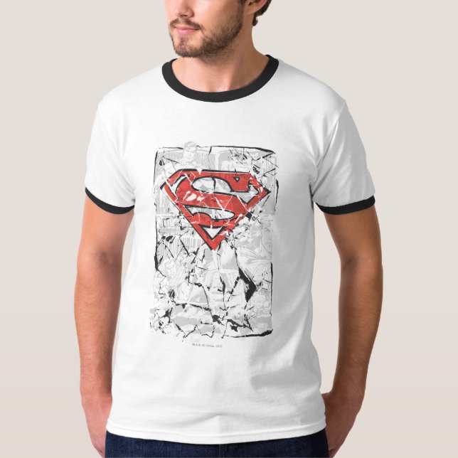 Superman Stylized | Logotyp av Tecknad i bulk Tee Shirt (Framsida)