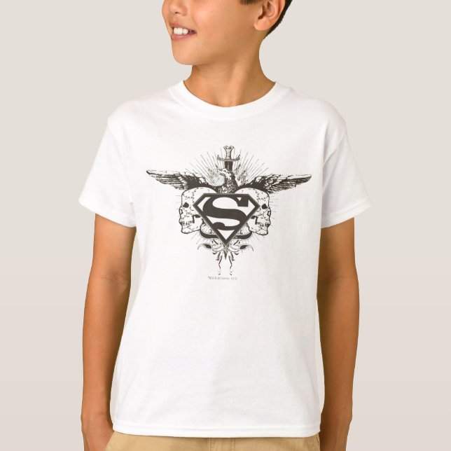 Superman Stylized | Logotyp för Döskallar T-shirt (Framsida)