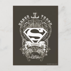 Superman Stylized   Logotyp för heder, sanning och Vykort