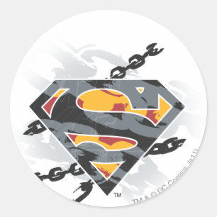 Superman Stylized Logotyp för kedjor Runt Klistermärke