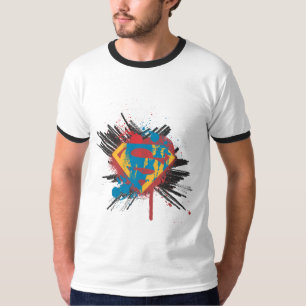 Superman Stylized   Platter-Logotyp T Shirt