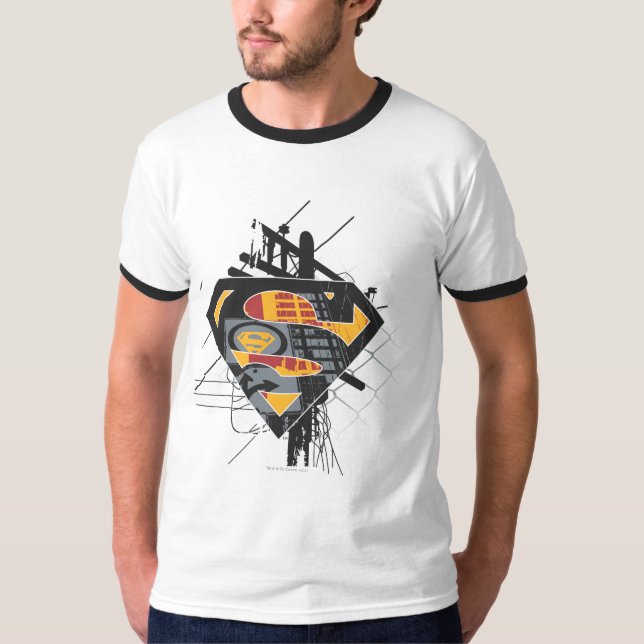 Superman Stylized | Powerlines Logotyp T-shirt (Framsida)