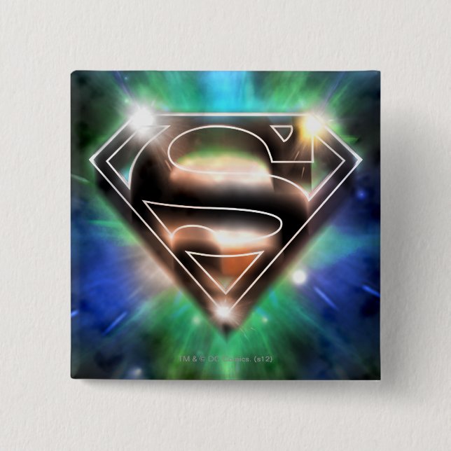 Superman Stylized | Shiny Burst Logotyp Knapp (Framsida)