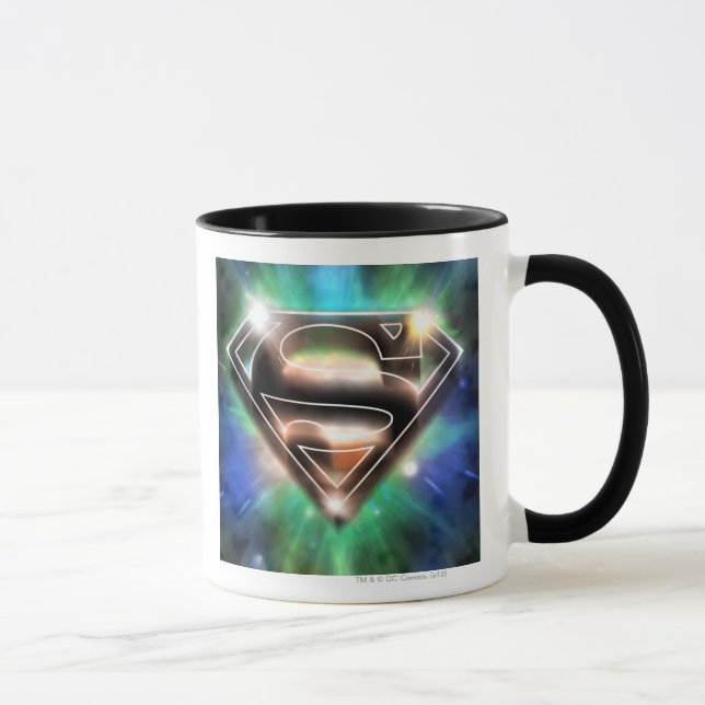 Superman Stylized | Shiny Burst Logotyp Mugg (Höger)