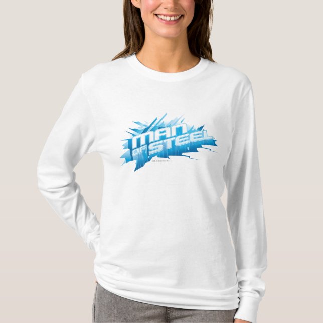 Superman Stylized | Stål-Logotyp - isar T-shirt (Framsida)