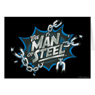 Superman Stylized Stålmannen Stänk Logotyp Hälsningskort