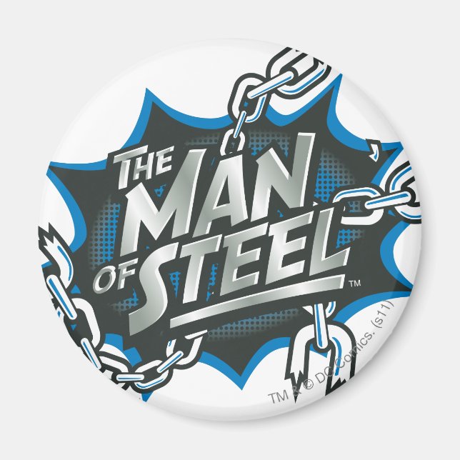 Superman Stylized | Stålmannen Stänk Logotyp Magnet (Framsidan)