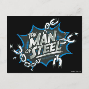 Superman Stylized   Stålmannen Stänk Logotyp Vykort