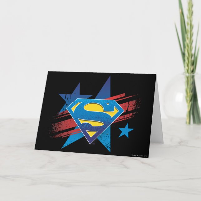 Superman Stylized | STARS OCH STRIPES LOGOTYP Kort (Framsida)