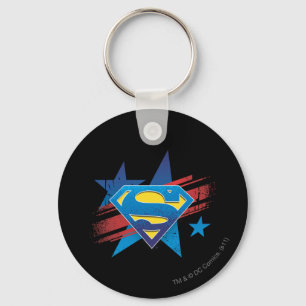 Superman Stylized   STARS OCH STRIPES LOGOTYP Nyckelring