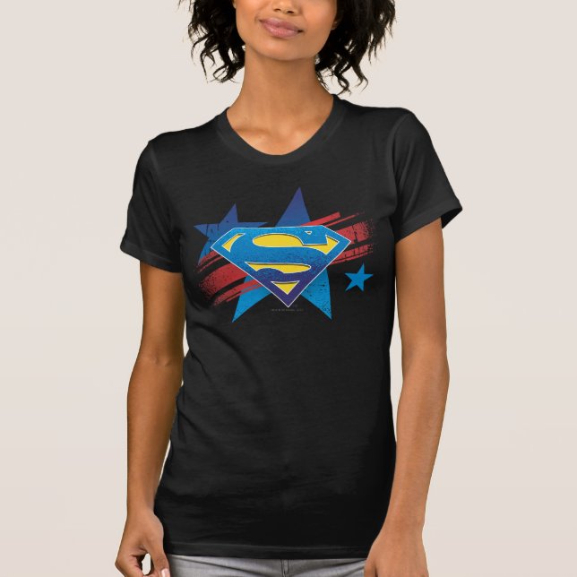 Superman Stylized | STARS OCH STRIPES LOGOTYP T-shirt (Framsida)