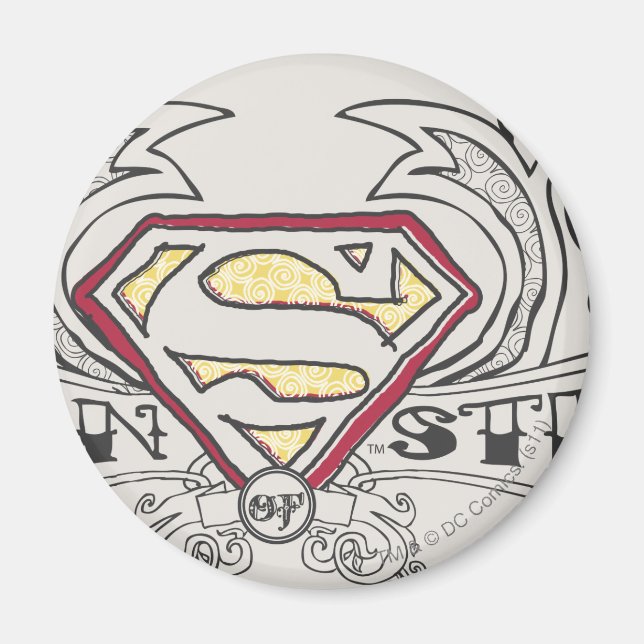 Superman Stylized | STRUKTUR LOGOTYP Magnet (Framsidan)