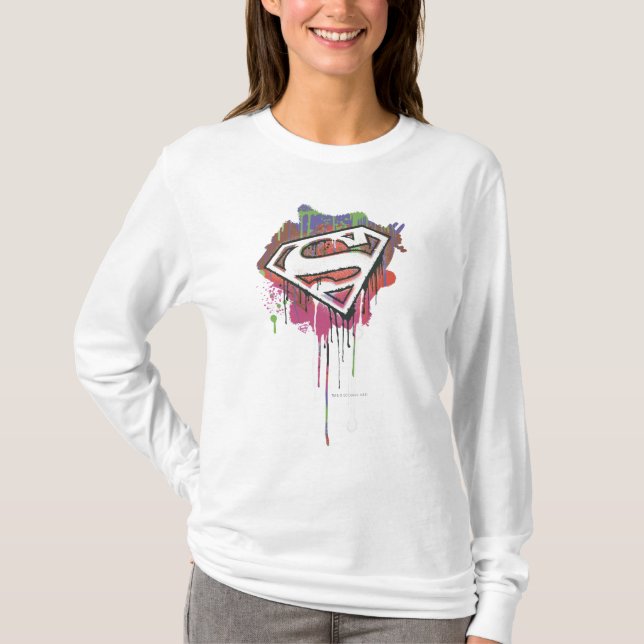 Superman Stylized | Twisted Oskuld Logotyp T-shirt (Framsida)