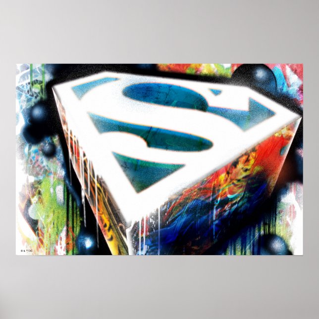 Superman Stylized | Urban Graffiti Logotyp Poster (Framsidan)