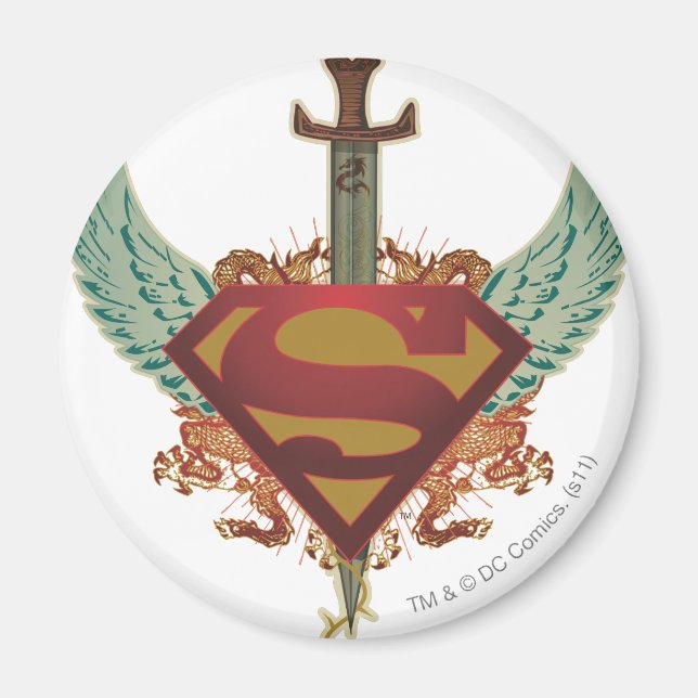 Superman Stylized | VINGAR LOGOTYP Magnet (Framsidan)