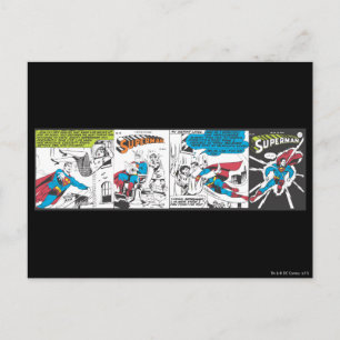 Superman Tecknad Panels 2 Vykort