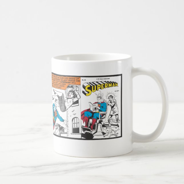 Superman Tecknad Panels Kaffemugg (Höger)