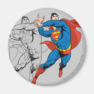 Superman Tecknad Panels Magnet