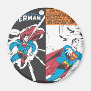 Superman Tecknad Panels Magnet