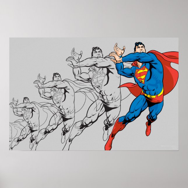 Superman Tecknad Panels Poster (Framsidan)