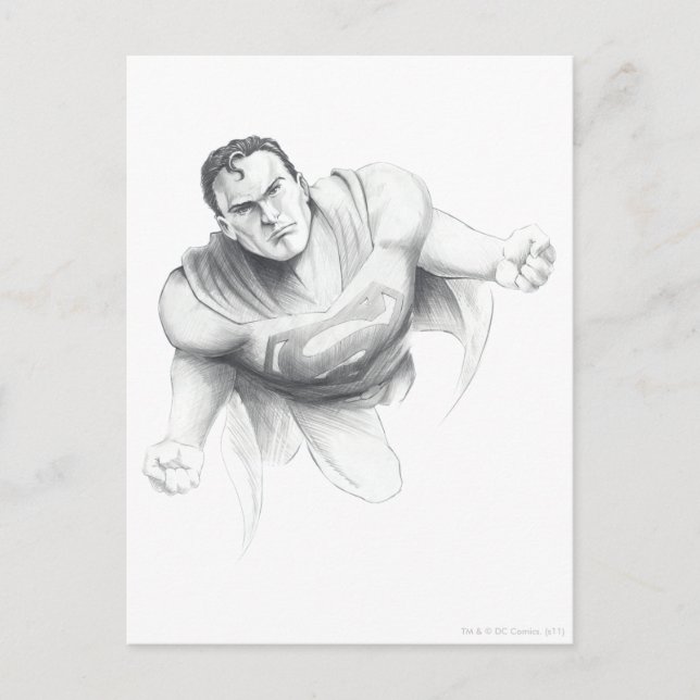 Superman Teckning Vykort (Framsida)