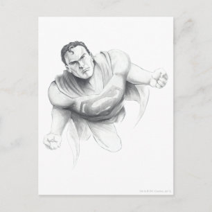 Superman Teckning Vykort
