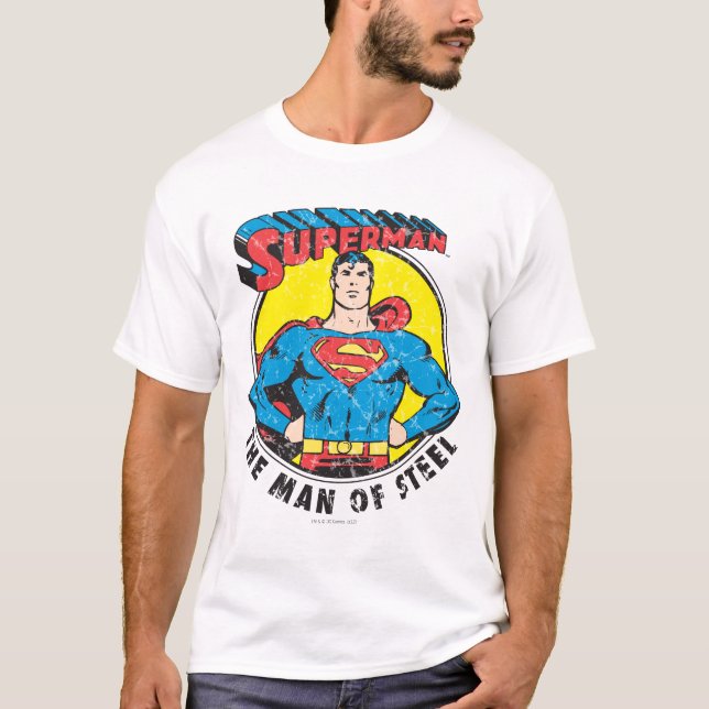 Superman The Man of Steel T Shirt (Framsida)