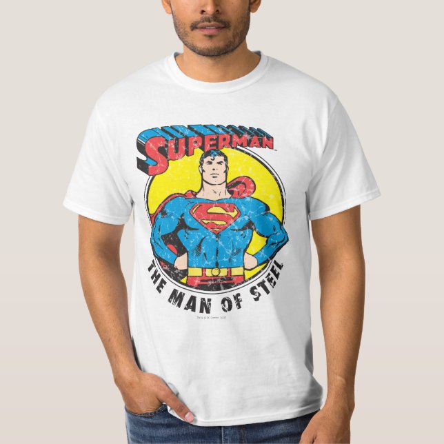 Superman The Man of Steel T Shirt (Framsida)