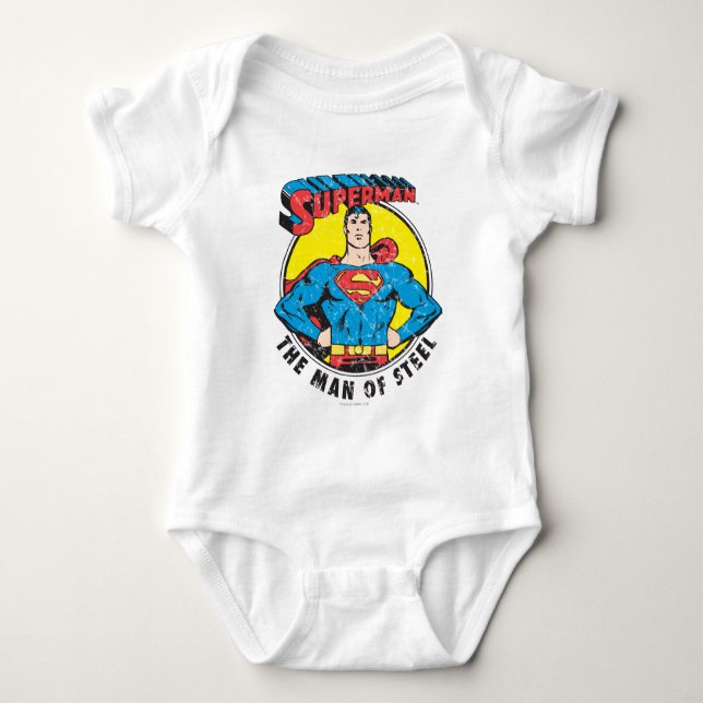 Superman The Man of Steel Tee Shirt (Framsida)