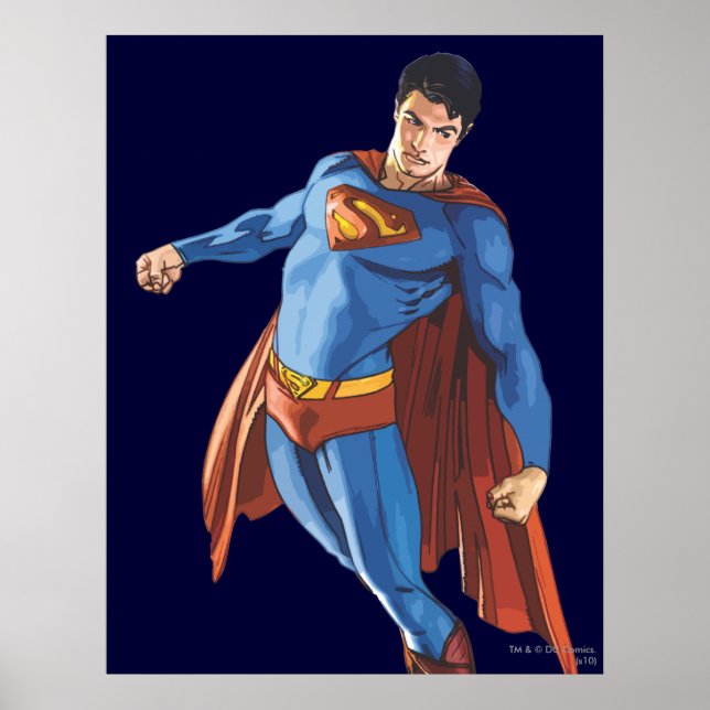 Superman Tittar ner Poster (Framsidan)