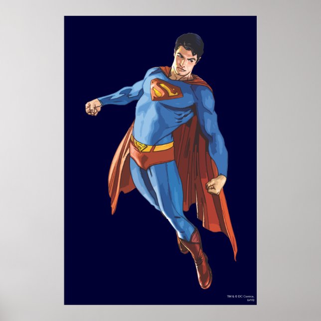 Superman Tittar ner Poster (Framsidan)