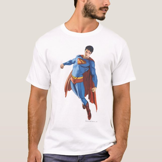 Superman Tittar ner T-shirt (Framsida)